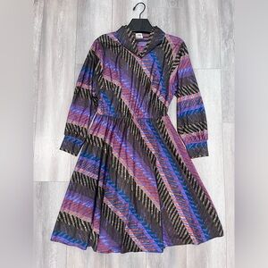 TREVIRA Jet Set Vintage Dress Made in W. Germany